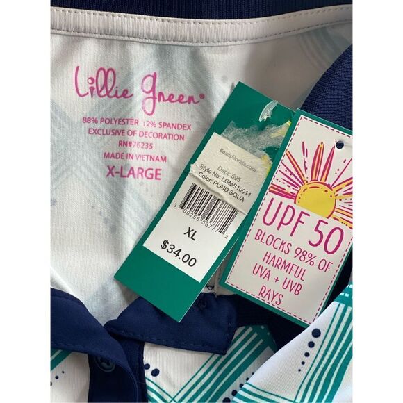 LILLIE GREEN WOMEN’S XLARGE Rib Trim Sleeveless Polo Shirt - Picture 7 of 7